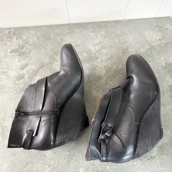 Schuler and Sons Anthropologie black Philadelphia ankle boots booties leather 10 - Picture 6 of 8